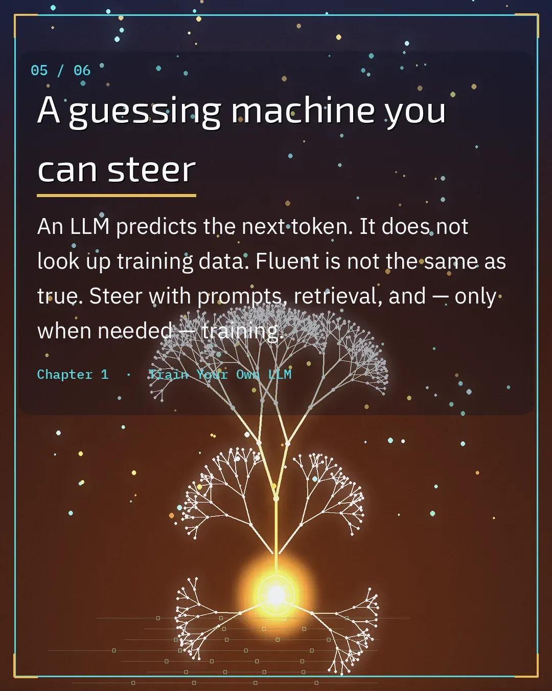 A guessing machine you can steer.